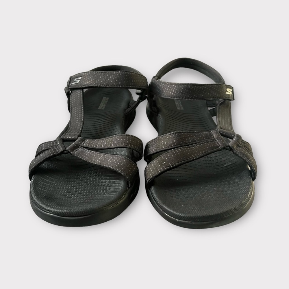 SOLD*********Skechers On the GO 600 Brilliancy Sandals Size 10 Black SN 15316 - Picture 3 of 16